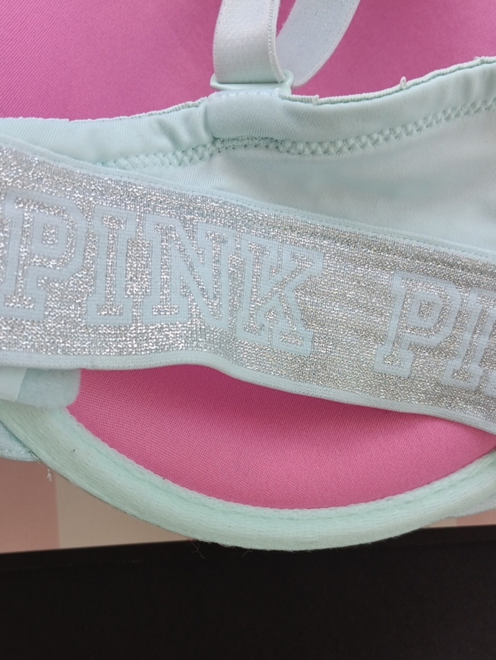 Victoria Secret Pink Light Blue Padded Wear Everywhere Push-up Size 36DD - Picture 7 of 8